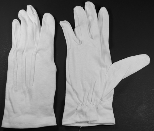 Men's white dress gloves