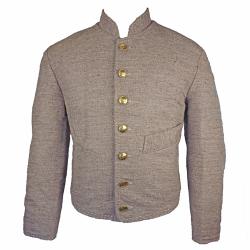 civil war confederate reenactor jeans wool single breastedl shell jacket  44
