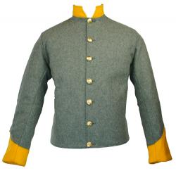 civil war confederate reenactor jeans wool single breastedl shell jacket  44